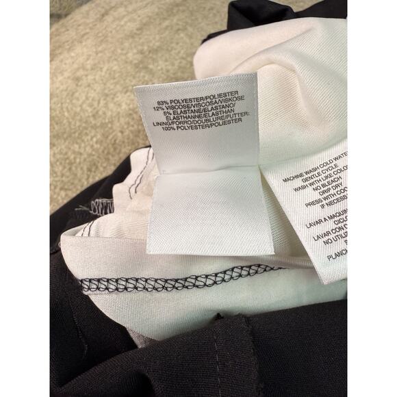 BLACK LABEL BY EVAN PICONE BLACK W/WHITE TRIM SLEEVELESS SHEATH SIZE 8 C167 - Picture 8 of 11